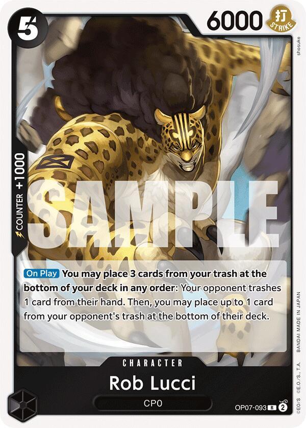Rob Lucci (093) - OP07-093 - 500 Years in the Future (OP07) - Foil - One Piece TCG Card