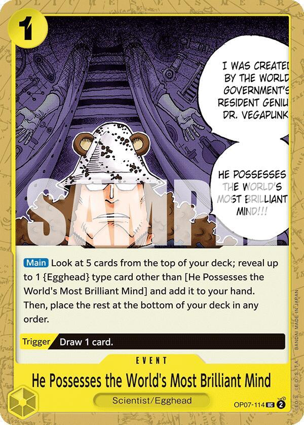 He Possesses the World's Most Brilliant Mind - OP07-114 - 500 Years in the Future (OP07) - Normal