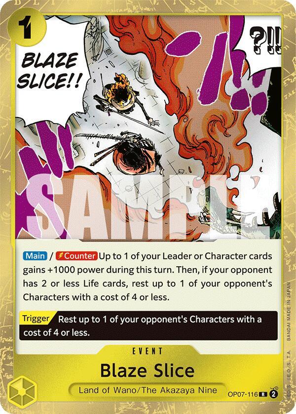 Blaze Slice - OP07-116 - 500 Years in the Future (OP07) - Foil - One Piece TCG Card