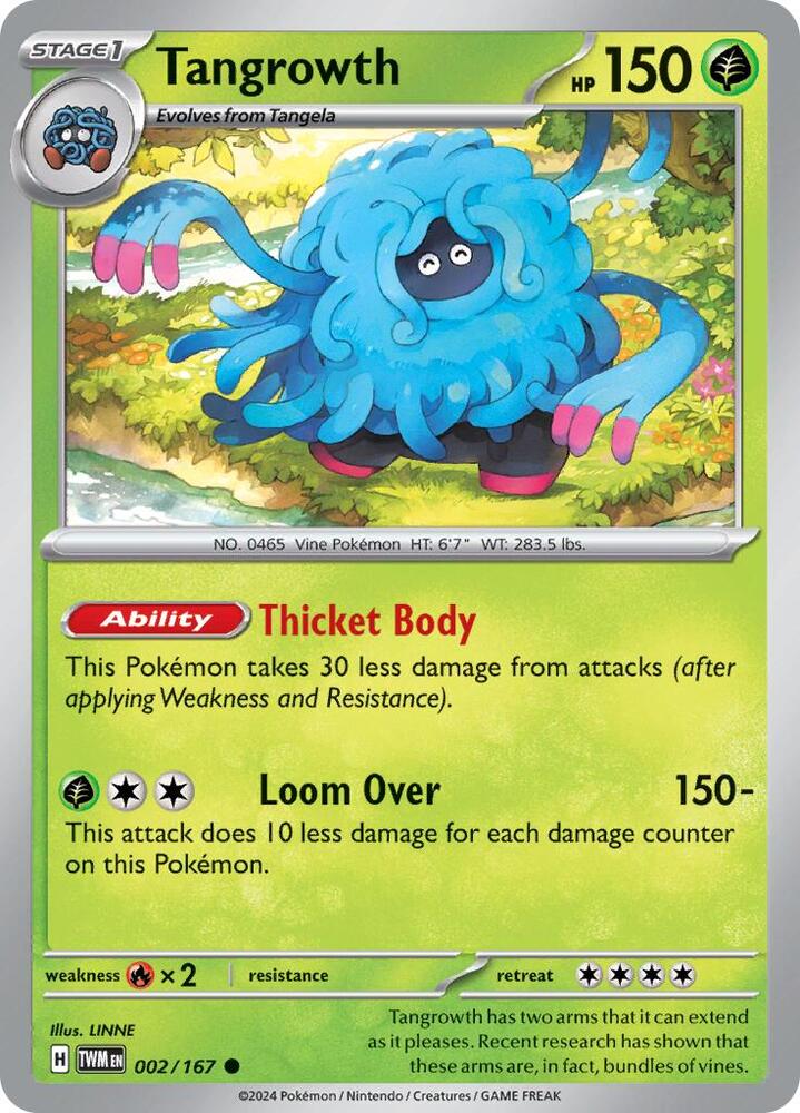 Tangrowth - 002/167 - SV06: Twilight Masquerade (TWM) - Normal - Pokemon TCG Card
