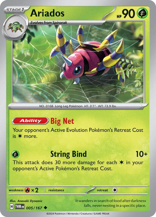 Ariados - 005/167 - SV06: Twilight Masquerade (TWM) - Normal - Pokemon TCG Card