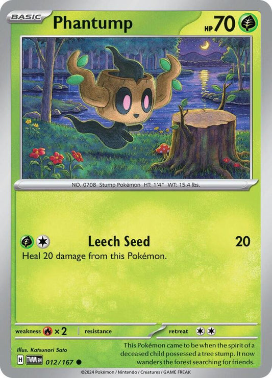 Phantump - 012/167 - SV06: Twilight Masquerade (TWM) - Normal - Pokemon TCG Card