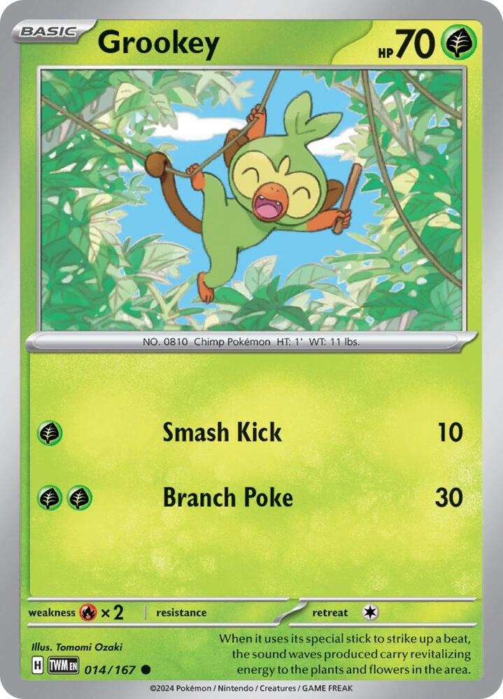 Grookey - 014/167 - SV06: Twilight Masquerade (TWM) - Normal - Pokemon TCG Card