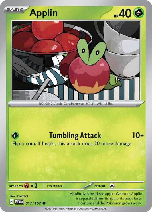 Applin - 017/167 - SV06: Twilight Masquerade (TWM) - Common - Normal - Pokemon TCG Card