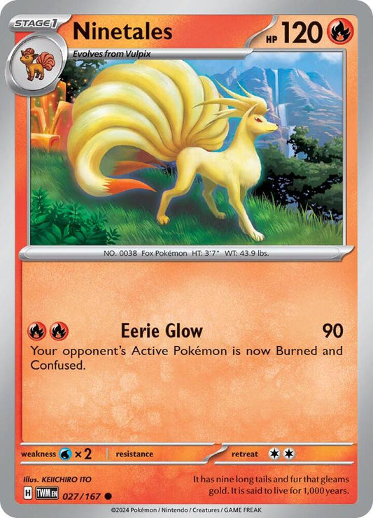 Ninetales - 027/167 - SV06: Twilight Masquerade (TWM) - Normal - Pokemon TCG Card