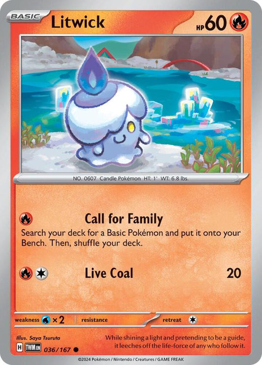 Litwick - 036/167 - SV06: Twilight Masquerade (TWM) - Normal - Pokemon TCG Card