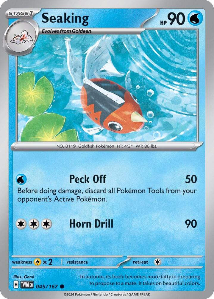 Seaking - 045/167 - SV06: Twilight Masquerade (TWM) - Normal - Pokemon TCG Card