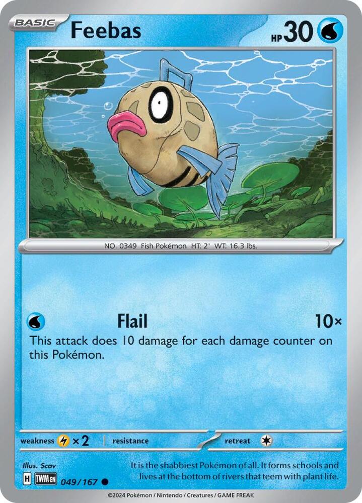 Feebas - 049/167 - SV06: Twilight Masquerade (TWM) - Normal - Pokemon TCG Card