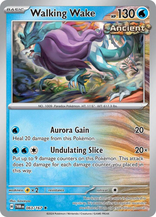 Walking Wake - 063/167 - SV06: Twilight Masquerade (TWM) - Holofoil - Pokemon TCG Card