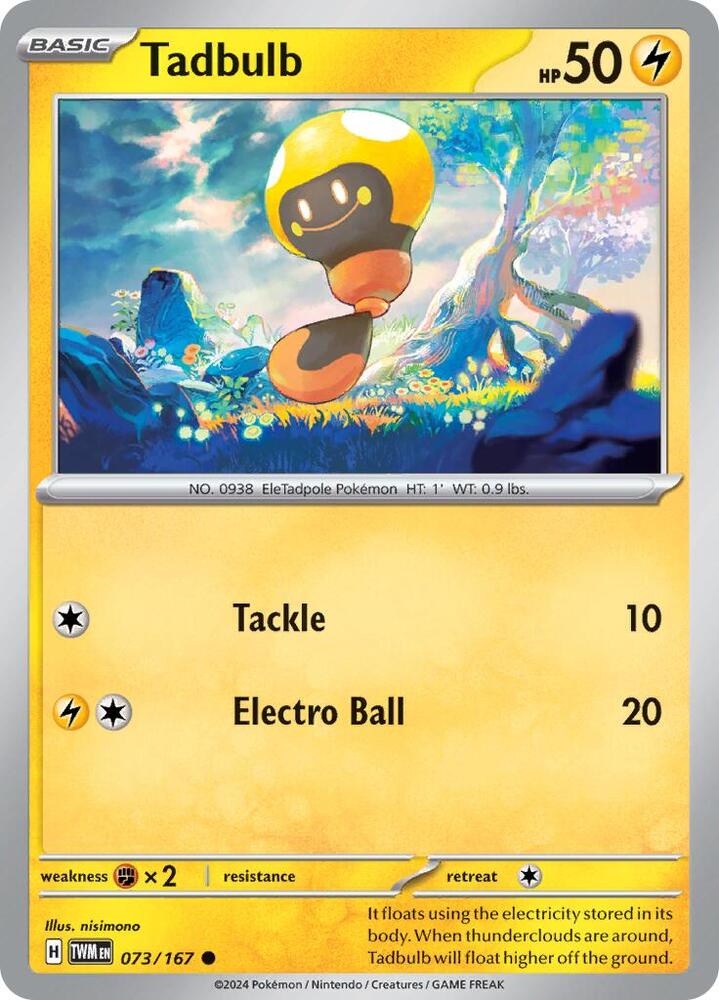 Tadbulb - 073/167 - SV06: Twilight Masquerade (TWM) - Normal - Pokemon TCG Card