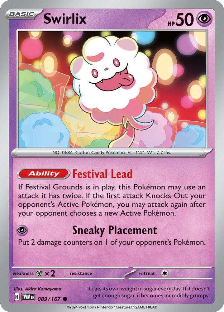 Swirlix - 089/167 - SV06: Twilight Masquerade (TWM) - Normal - Pokemon TCG Card