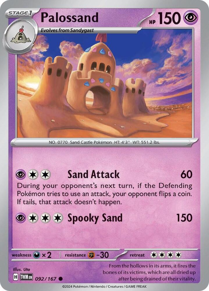 Palossand - 092/167 - SV06: Twilight Masquerade (TWM) - Normal - Pokemon TCG Card