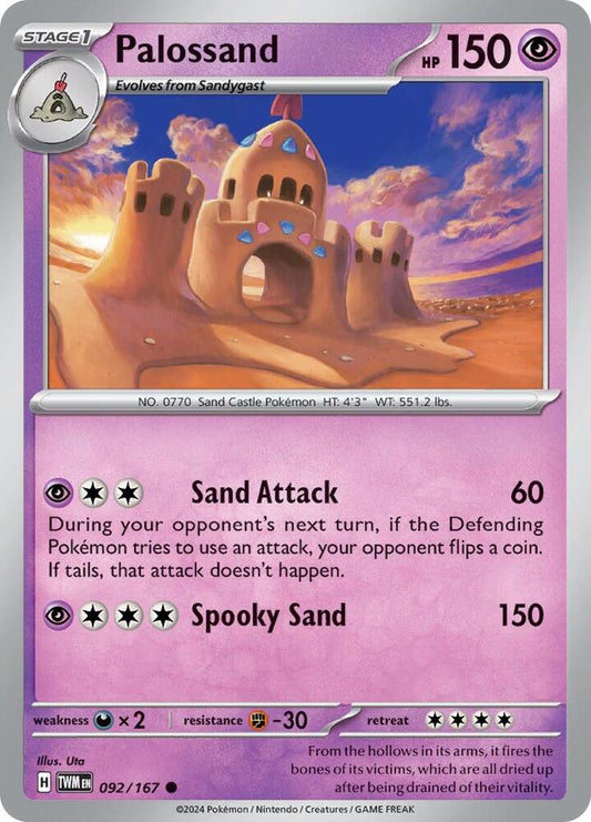 Palossand - 092/167 - SV06: Twilight Masquerade (TWM) - Normal - Pokemon TCG Card