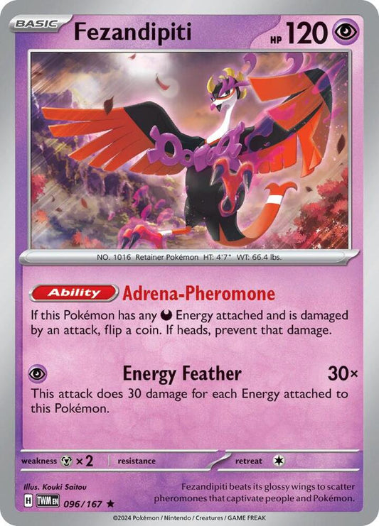Fezandipiti - 096/167 - SV06: Twilight Masquerade (TWM) - Holofoil - Pokemon TCG Card