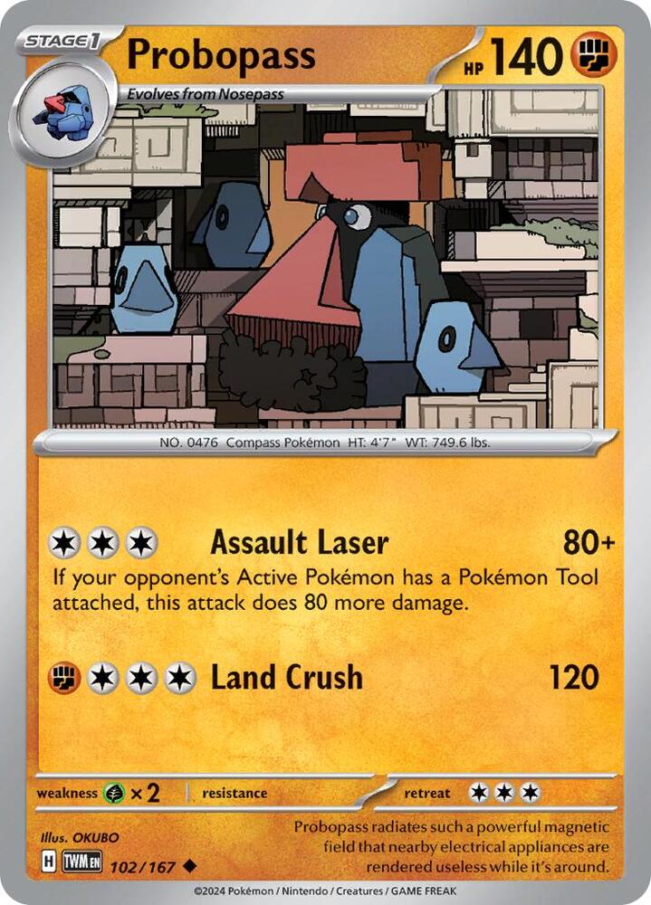 Probopass - 102/167 - SV06: Twilight Masquerade (TWM) - Uncommon - Normal - Pokemon TCG Card