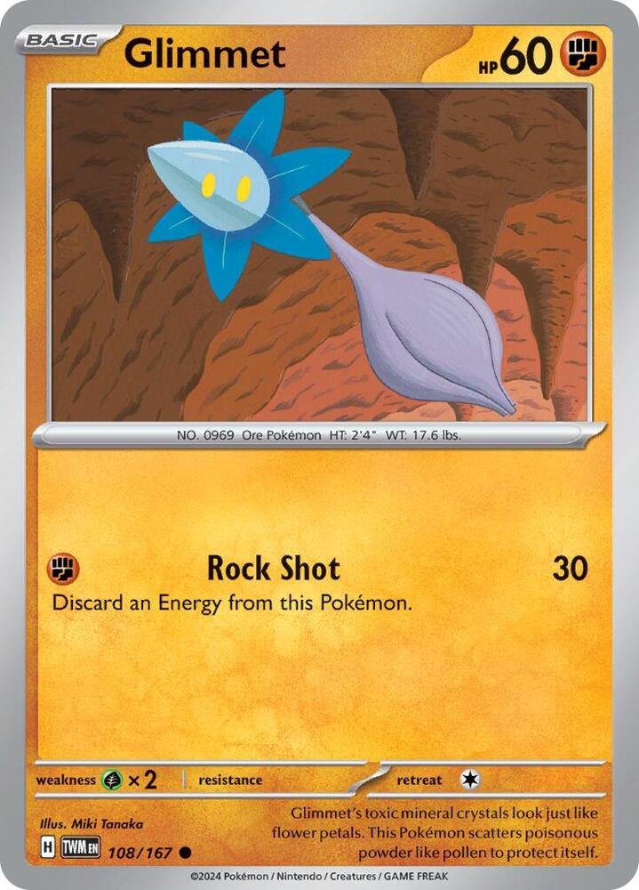 Glimmet - 108/167 - SV06: Twilight Masquerade (TWM) - Normal - Pokemon TCG Card