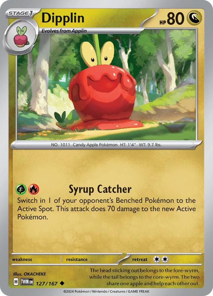 Dipplin - 127/167 - SV06: Twilight Masquerade (TWM) - Uncommon - Normal - Pokemon TCG Card