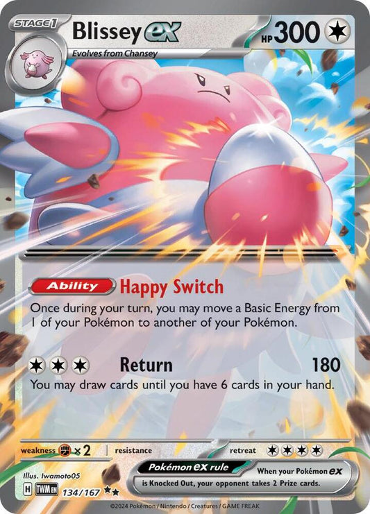 Blissey ex - 134/167 - SV06: Twilight Masquerade (TWM) - Double Rare