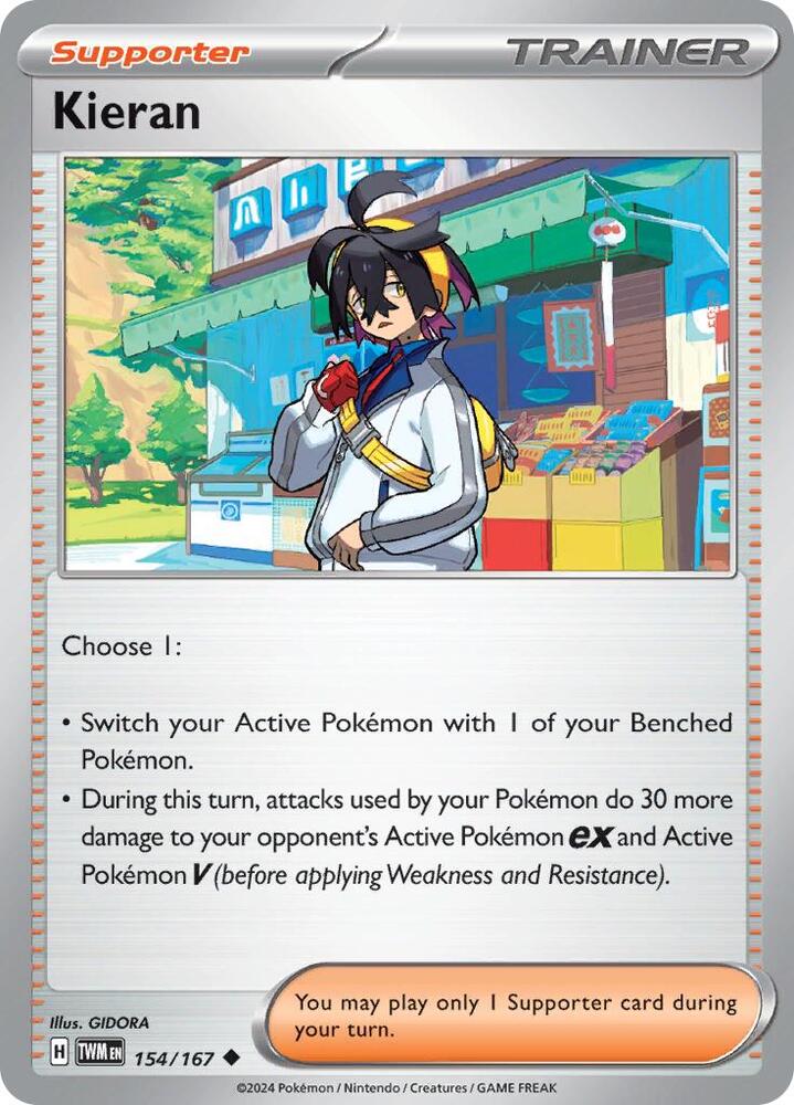 Kieran - 154/167 - SV06: Twilight Masquerade (TWM) - Uncommon - Normal - Pokemon TCG Card