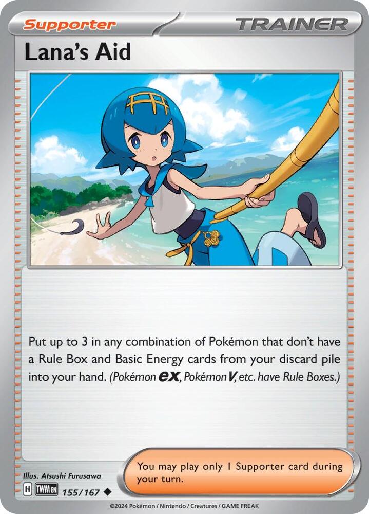 Lana's Aid - 155/167 - SV06: Twilight Masquerade (TWM) - Uncommon - Normal - Pokemon TCG Card