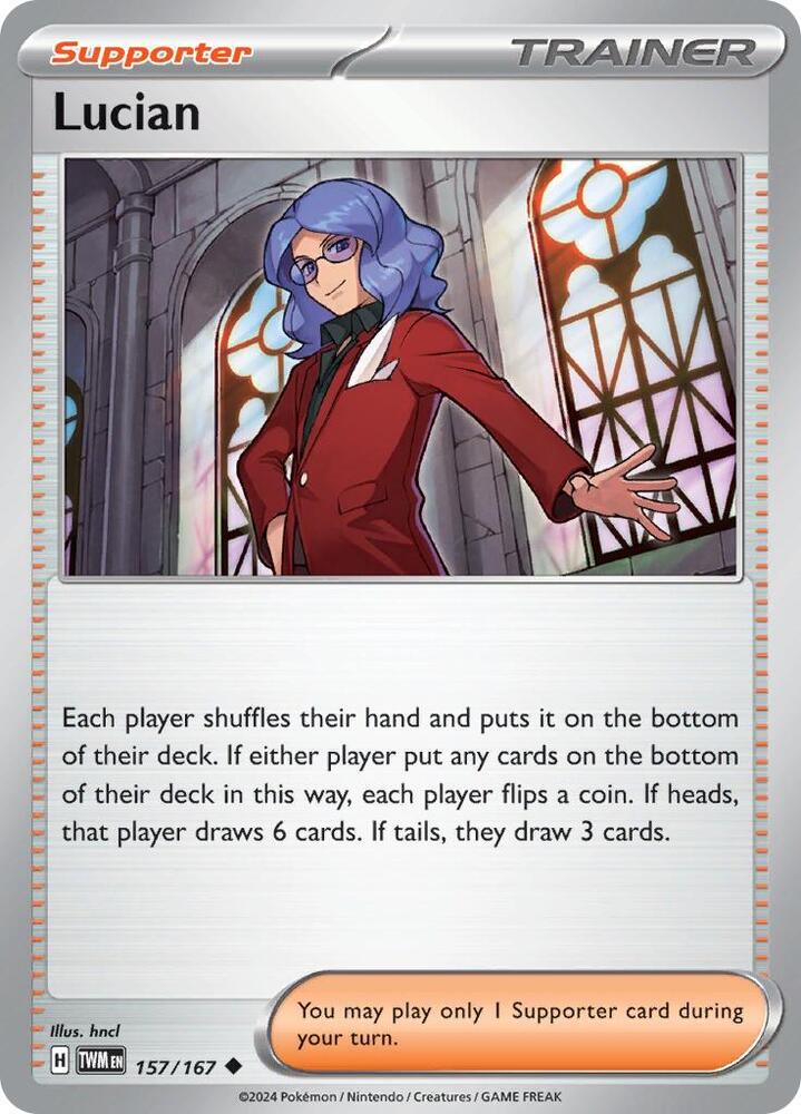 Lucian - 157/167 - SV06: Twilight Masquerade (TWM) - Uncommon - Normal - Pokemon TCG Card