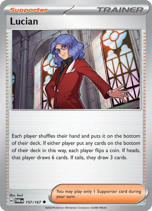 Lucian - 157/167 - SV06: Twilight Masquerade (TWM) - Uncommon - Normal - Pokemon TCG Card