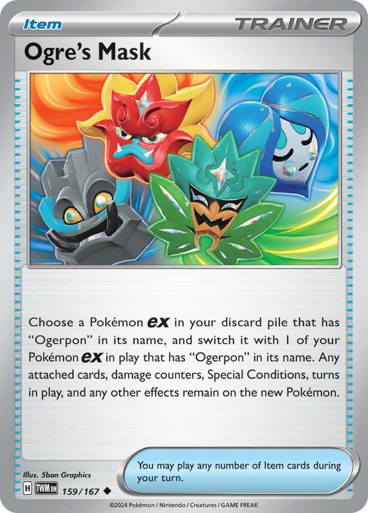 Ogre's Mask - 159/167 - SV06: Twilight Masquerade (TWM) - Normal - Pokemon TCG Card