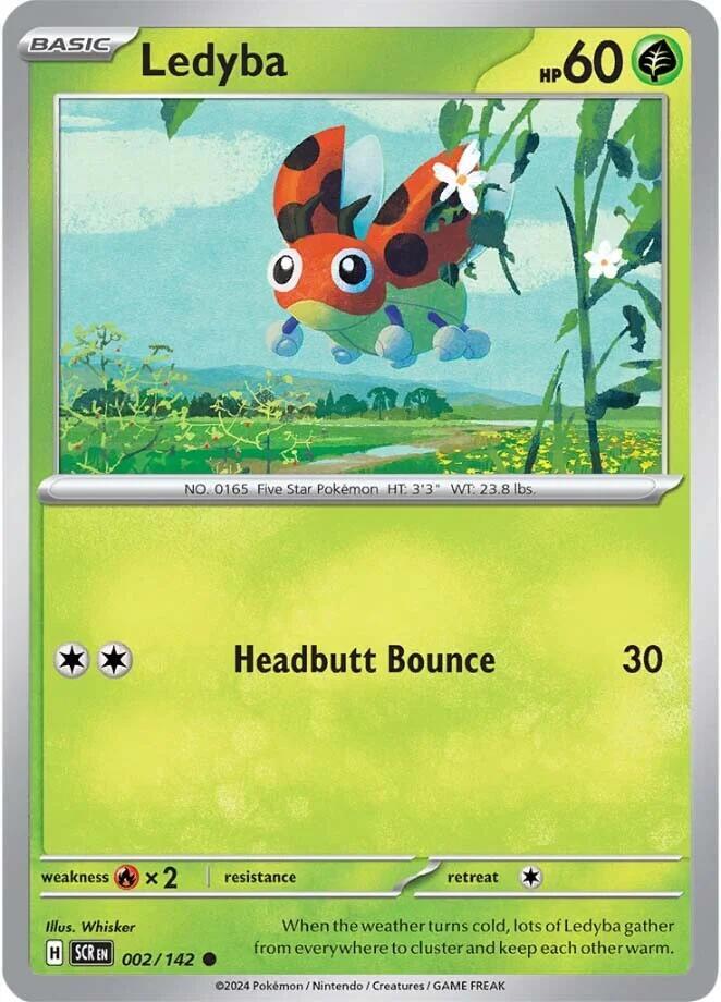 Ledyba - 002/142 - SV07: Stellar Crown (SCR) - Normal - Pokemon TCG Card