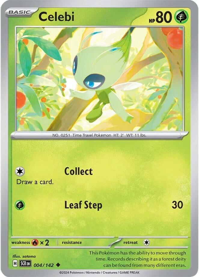Celebi - 004/142 - SV07: Stellar Crown (SCR) - Normal - Pokemon TCG Card
