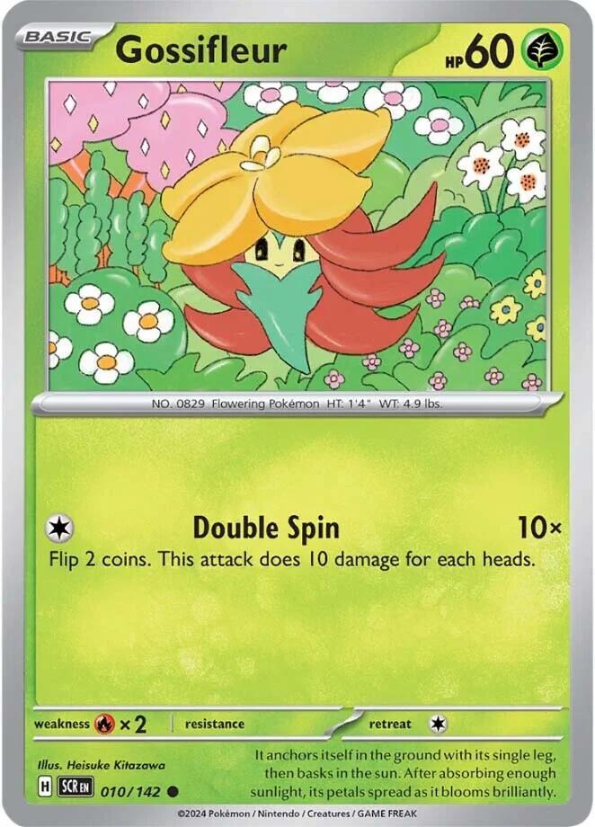 Gossifleur - 010/142 - SV07: Stellar Crown (SCR) - Reverse Holofoil - Pokemon TCG Card