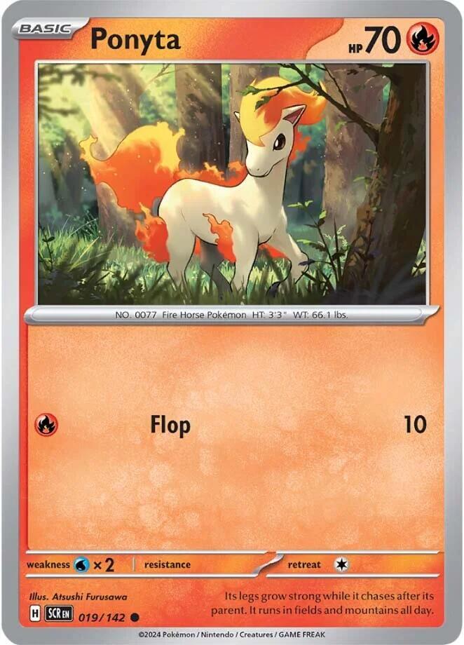 Ponyta - 019/142 - SV07: Stellar Crown (SCR) - Reverse Holofoil - Pokemon TCG Card
