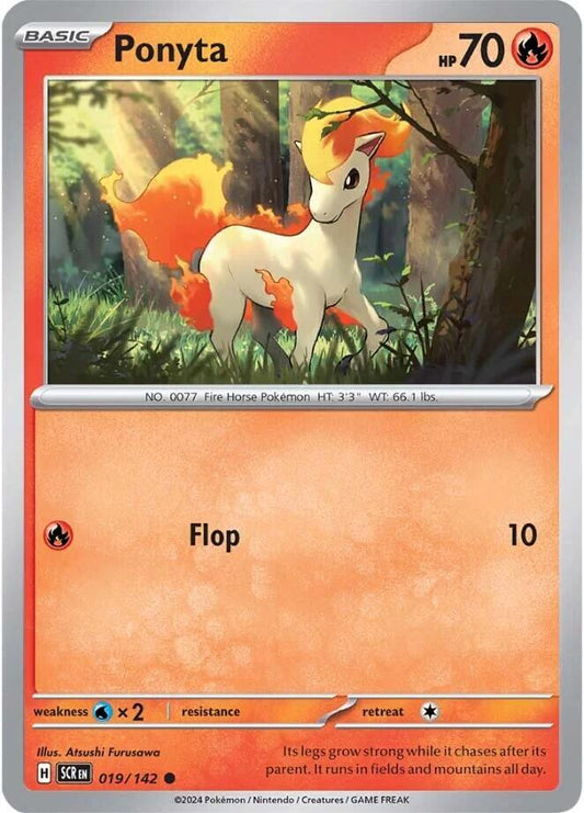 Ponyta - 019/142 - SV07: Stellar Crown (SCR) - Reverse Holofoil - Pokemon TCG Card