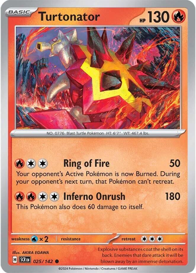Turtonator - 025/142 - SV07: Stellar Crown (SCR) - Common - Normal - Pokemon TCG Card