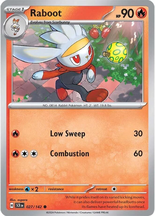 Raboot - 027/142 - SV07: Stellar Crown (SCR) - Common - Normal - Pokemon TCG Card