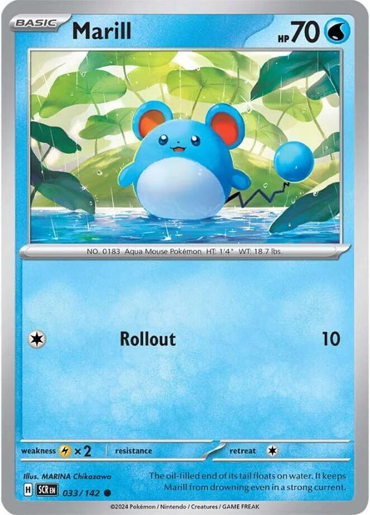 Marill - 033/142 - SV07: Stellar Crown (SCR) - Normal - Pokemon TCG Card