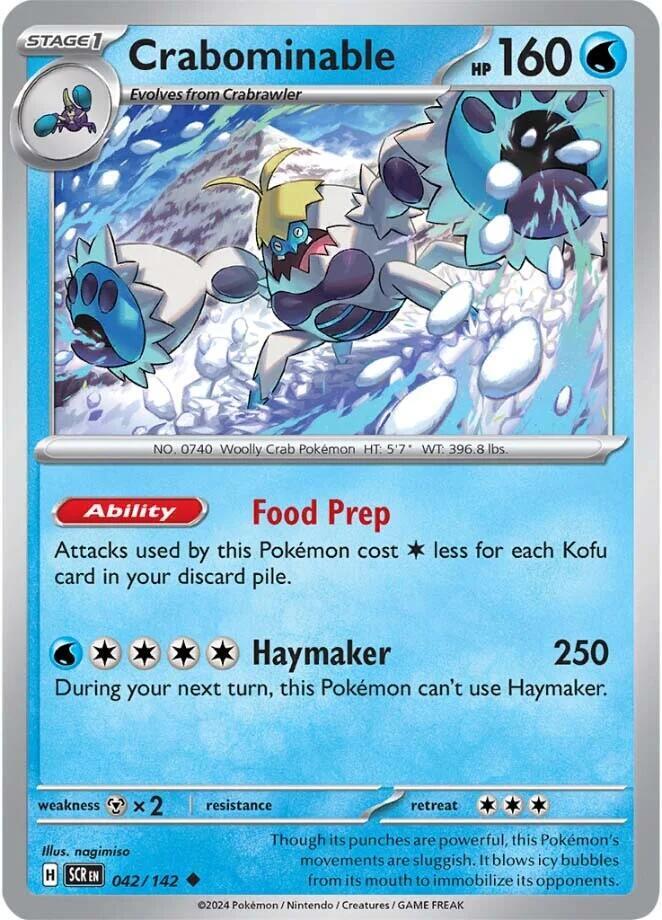 Crabominable - 042/142 - SV07: Stellar Crown (SCR) - Uncommon - Normal - Pokemon TCG Card