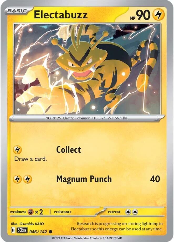 Electabuzz - 046/142 - SV07: Stellar Crown (SCR) - Reverse Holofoil - Pokemon TCG Card