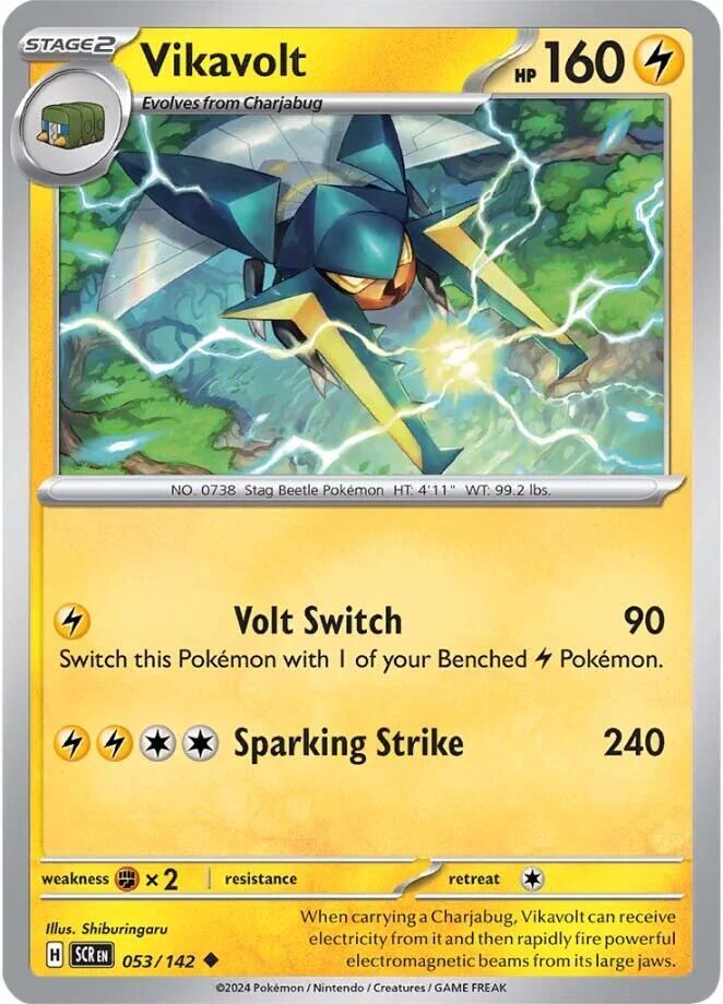 Vikavolt - 053/142 - SV07: Stellar Crown (SCR) - Normal - Pokemon TCG Card