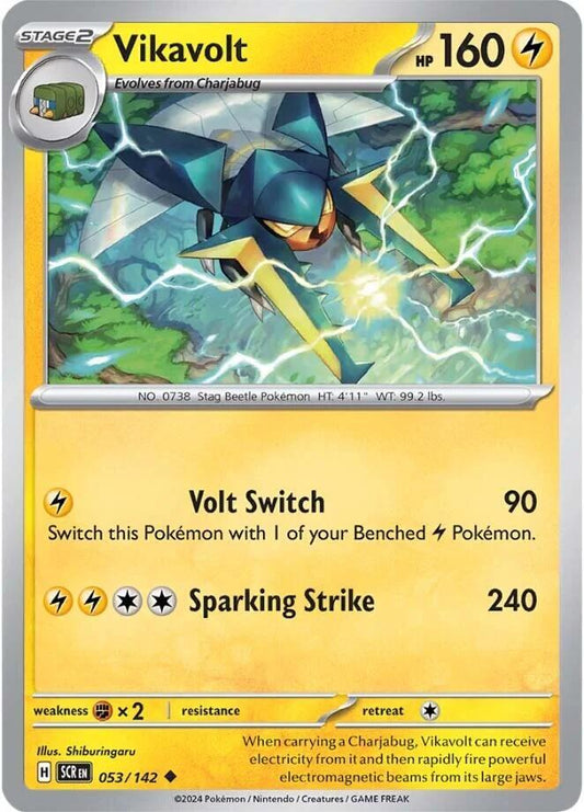 Vikavolt - 053/142 - SV07: Stellar Crown (SCR) - Normal - Pokemon TCG Card