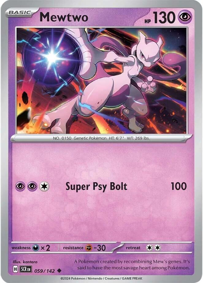 Mewtwo - 059/142 - SV07: Stellar Crown (SCR) - Normal - Pokemon TCG Card