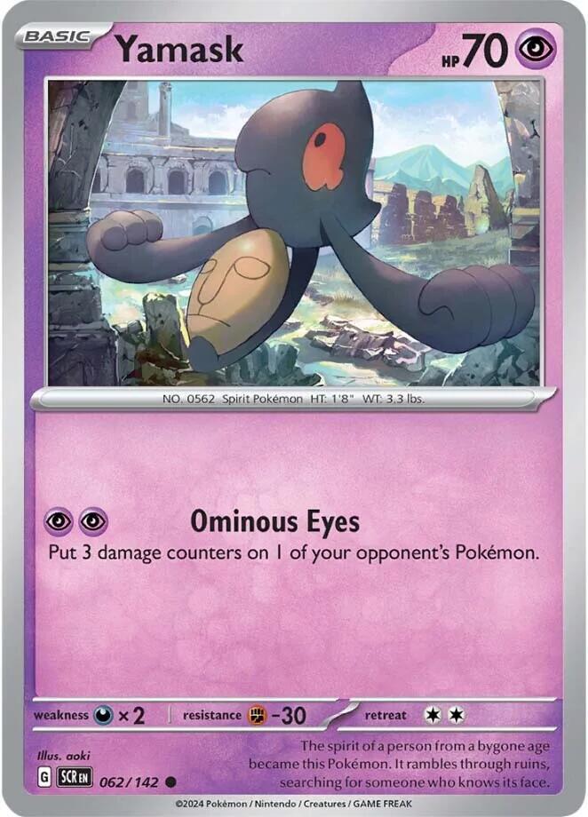 Yamask - 062/142 - SV07: Stellar Crown (SCR) - Normal - Pokemon TCG Card
