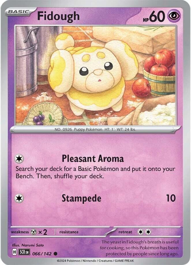 Fidough - 066/142 - SV07: Stellar Crown (SCR) - Reverse Holofoil - Pokemon TCG Card