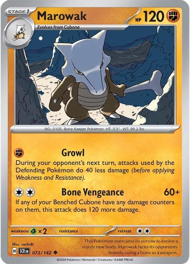 Marowak - 073/142 - SV07: Stellar Crown (SCR) - Normal - Pokemon TCG Card
