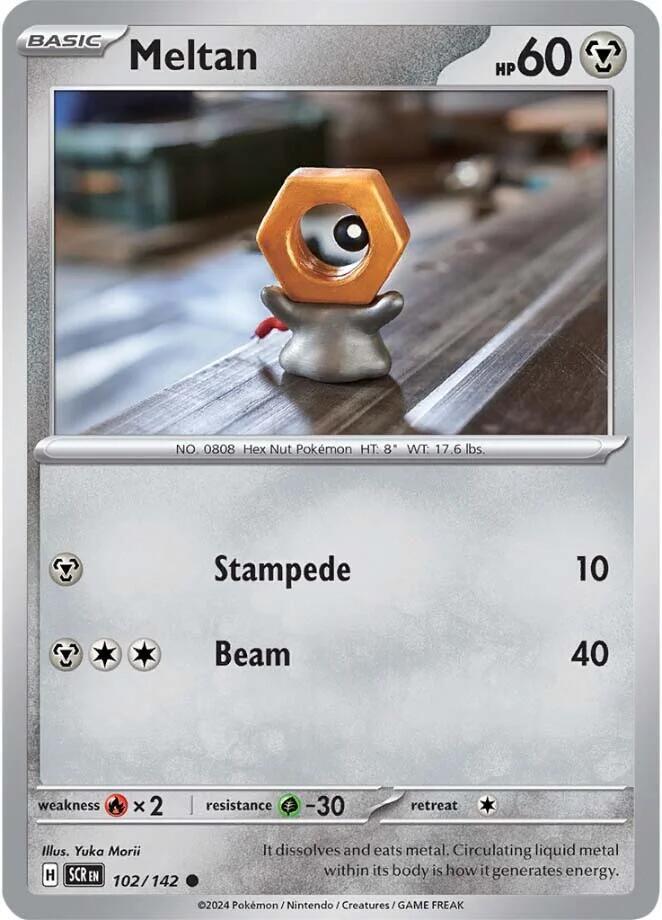Meltan - 102/142 - SV07: Stellar Crown (SCR) - Common - Normal - Pokemon TCG Card