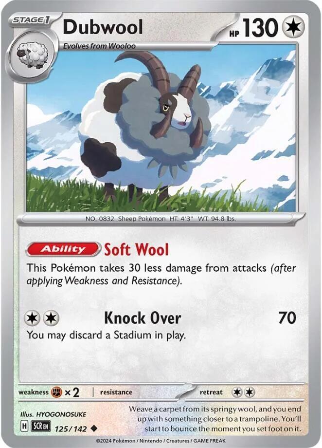 Dubwool - 125/142 - SV07: Stellar Crown (SCR) - Normal - Pokemon TCG Card