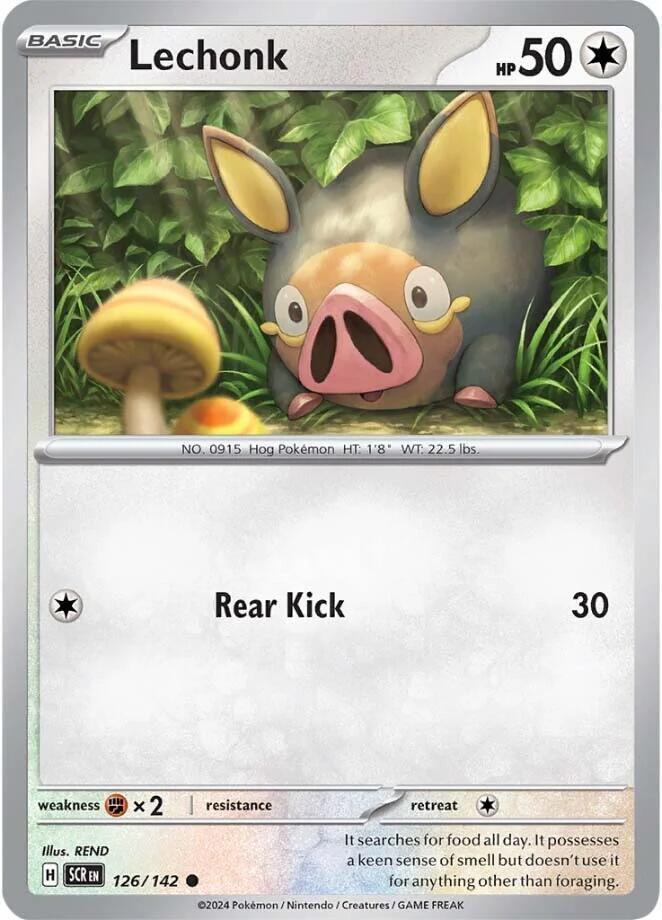 Lechonk - 126/142 - SV07: Stellar Crown (SCR) - Normal - Pokemon TCG Card