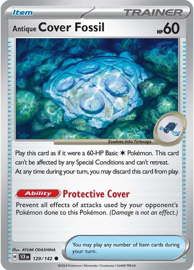 Antique Cover Fossil - 129/142 - SV07: Stellar Crown (SCR) - Normal - Pokemon TCG Card