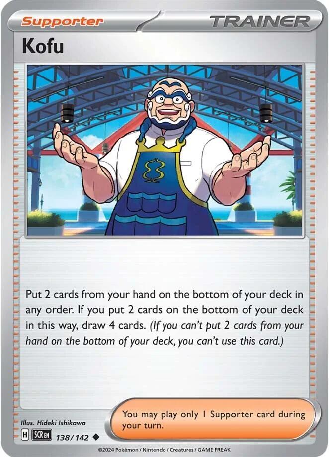 Kofu - 138/142 - SV07: Stellar Crown (SCR) - Uncommon - Reverse Holofoil - Pokemon TCG Card