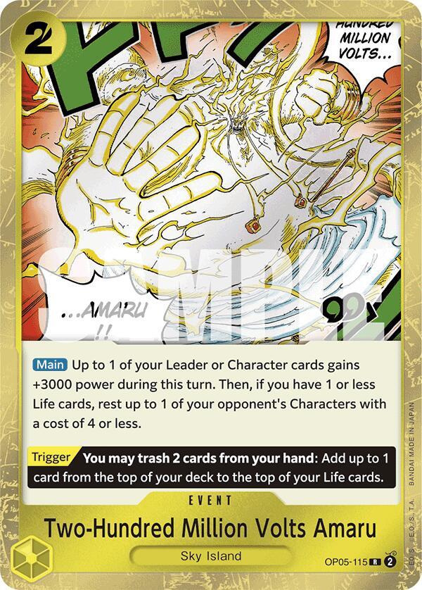 Two-Hundred Million Volts Amaru (Jolly Roger Foil) - OP05-115 - Premium Booster -The Best- (PRB-01)