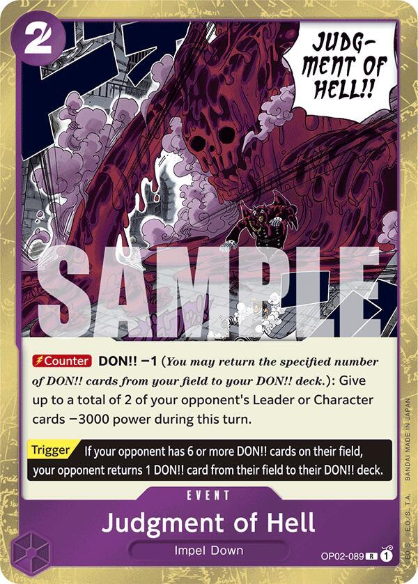 Judgment of Hell (Jolly Roger Foil) - OP02-089 - Premium Booster -The Best- (PRB-01)